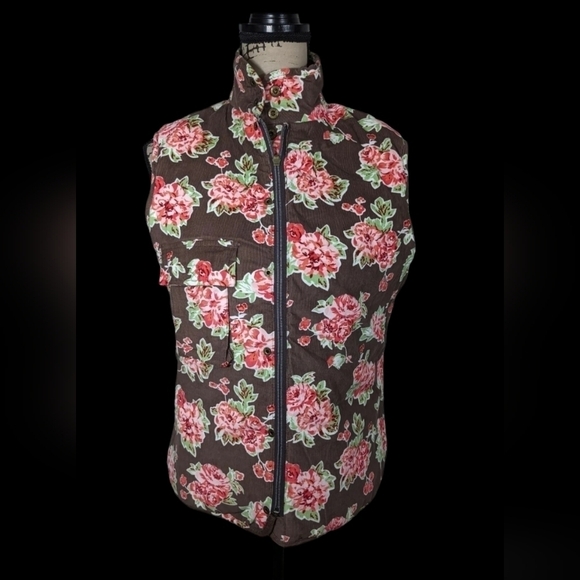 Matilda Jane Sydney reversible quilted and corduroy floral Small Vest - Picture 9 of 16
